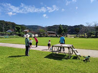 昼休み、1年生の一輪車練習