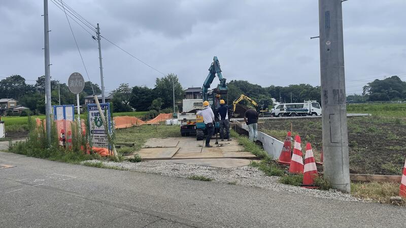 駐車場工事の様子