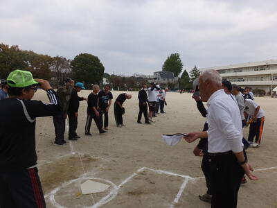 試合後のあいさつ