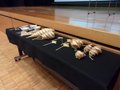 写真：麦わら細工など