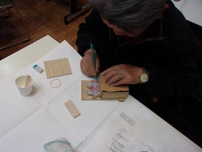 写真：背板のデザイン