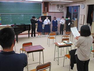 放課後、しらさぎ祭の合唱におけるピアノ伴奏者のオーディションが行われました