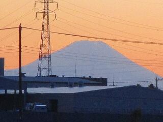朝も富士山、帰りも富士山が見えました