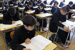 ２年生、実力テスト