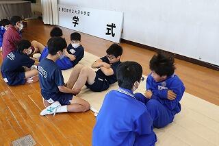 ７、８、９組、体力テスト