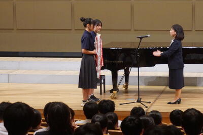 １年生金賞表彰