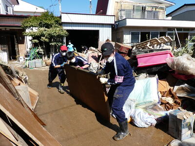 災害ボランティア支援の様子