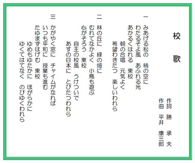 流山市立東小学校校歌