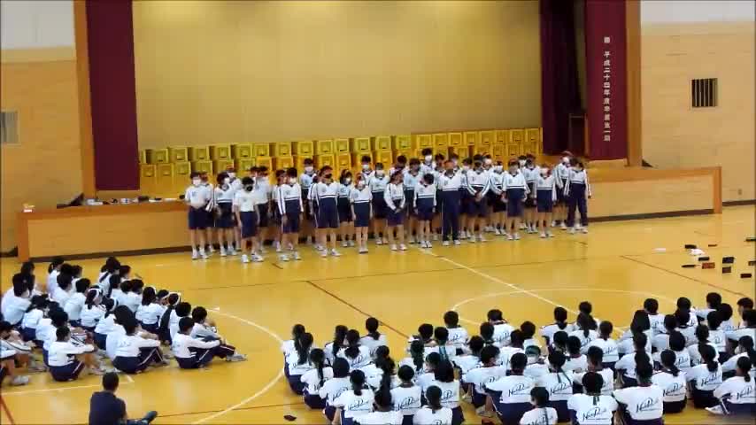 ２年ボディーパーカッション（赤組）