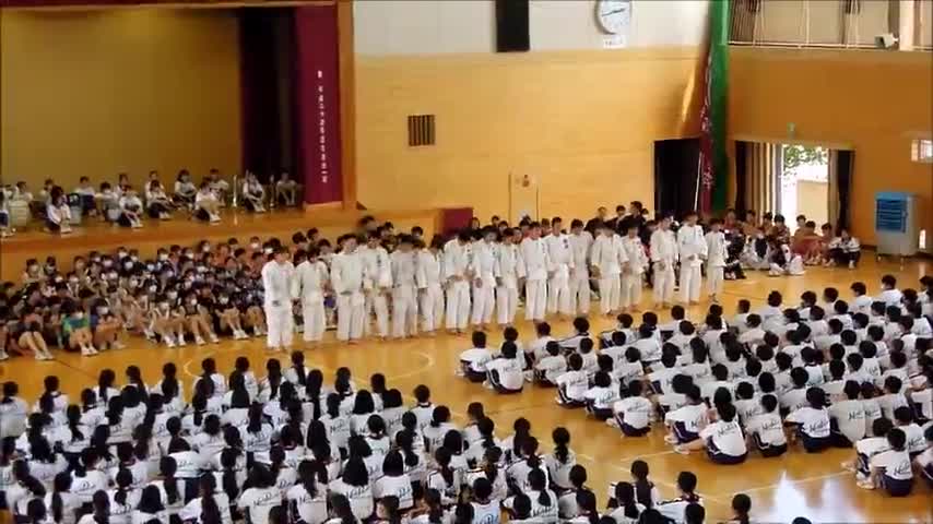 葛北総体壮行会（柔道部）