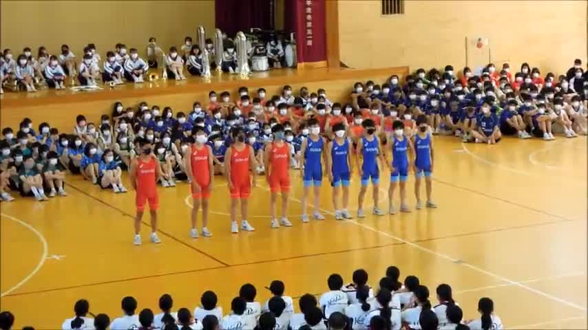 壮行会（レスリング部）