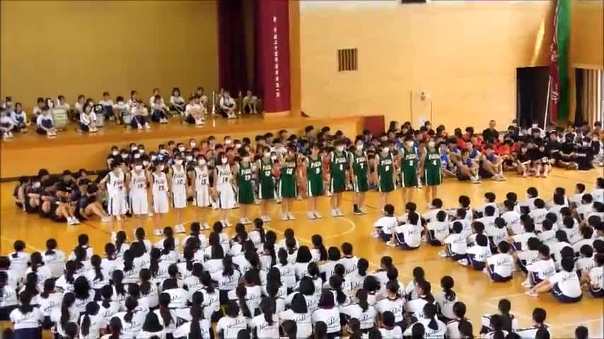 葛北総体壮行会（女子バスケットボール部）