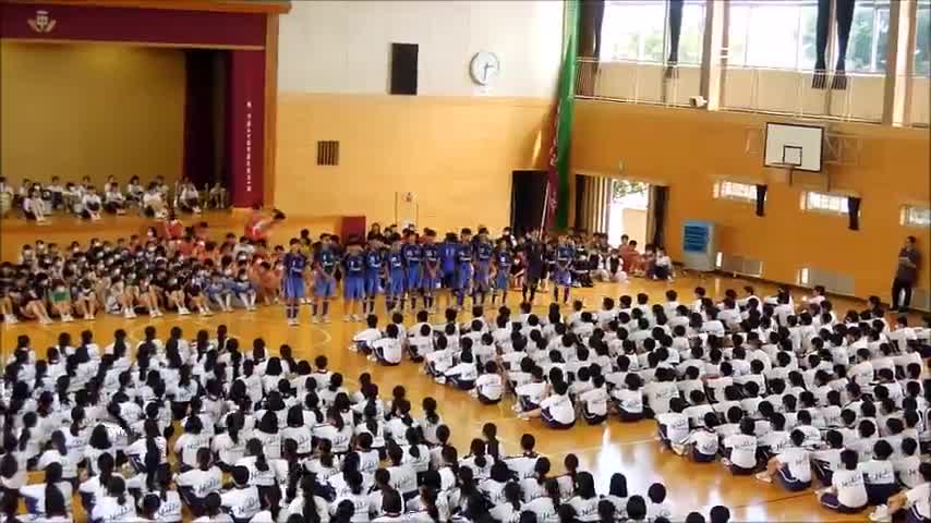 葛北総体壮行会（サッカー部）