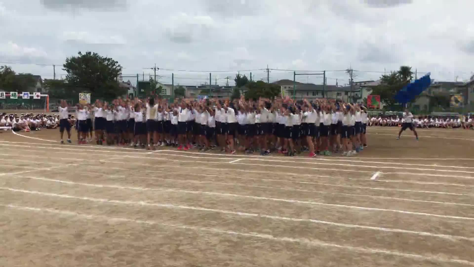 運動会総集編午後(応援合戦青)