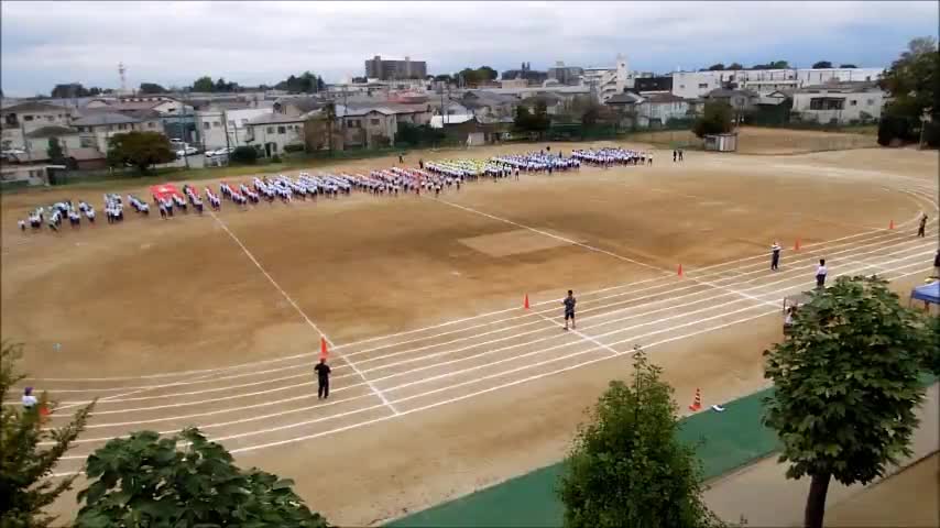 運動会直前練習（選手入場）