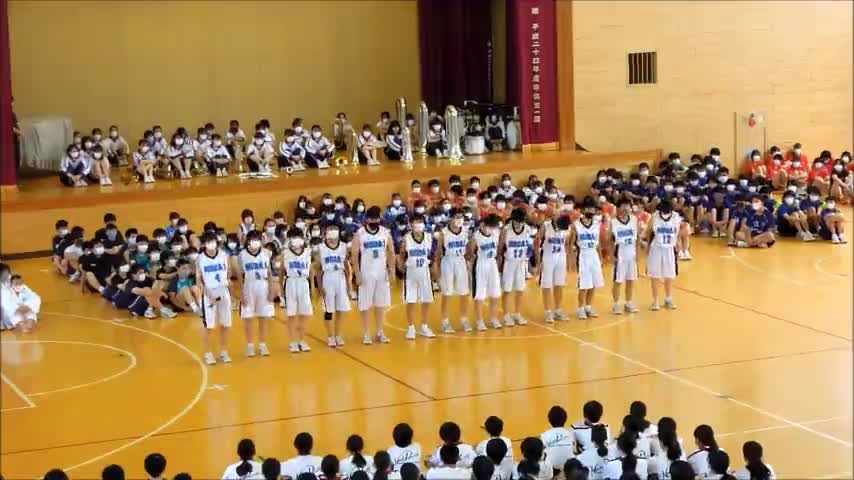 壮行会（男子バスケットボール部）