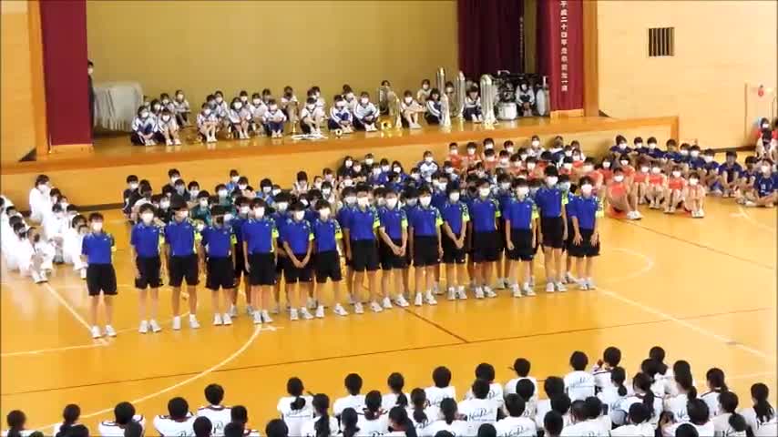 壮行会（男子ソフトテニス部）