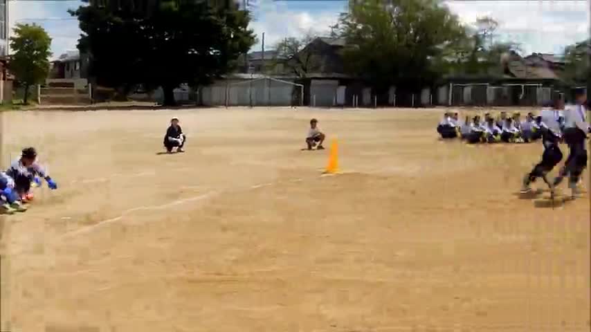 運動会予行【予告】ザ・タイヤ取り　復活！（３年男子）