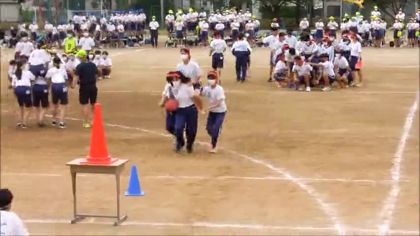 運動会予行【予告】３年団体