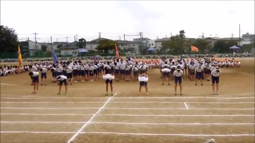 運動会（応援合戦・白組）