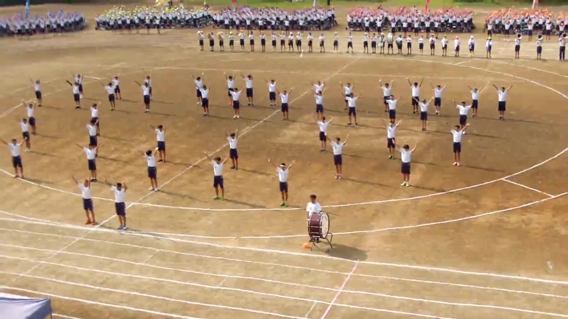 運動会予行【予告】全校応援