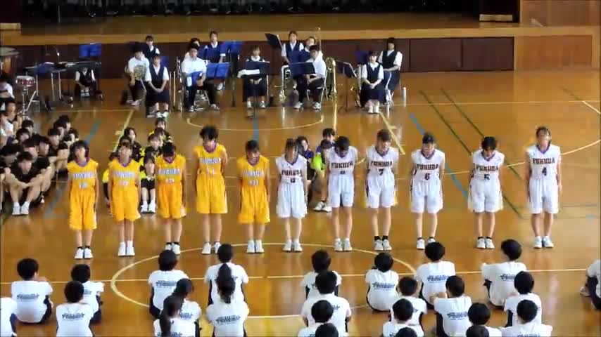 葛北総体壮行会（バスケットボール部）