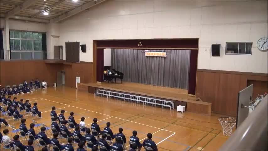 ３年生を送る会（１年生の発表－①）