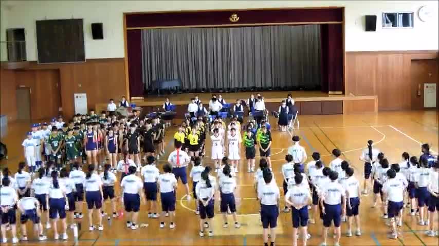 葛北総体壮行会（全校応援）