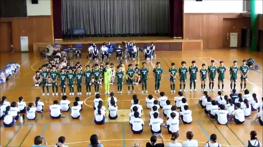 葛北総体壮行会（サッカー部）