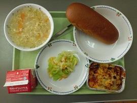 研究授業と今日の給食