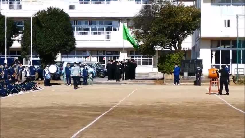 応援団引継式（練習）