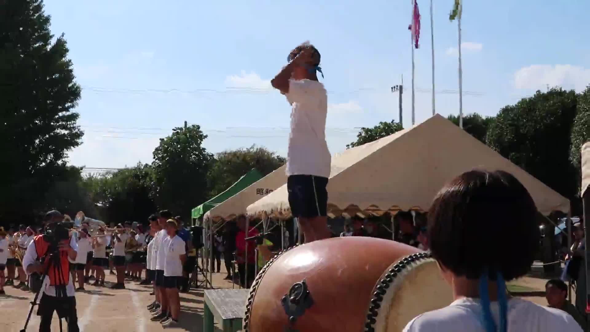 体育祭閉会式（校歌）