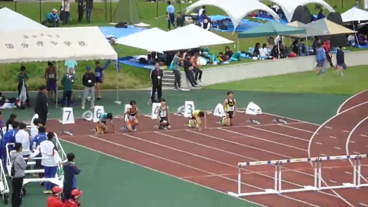 県新人陸上競技大会　２年男子110mH予選